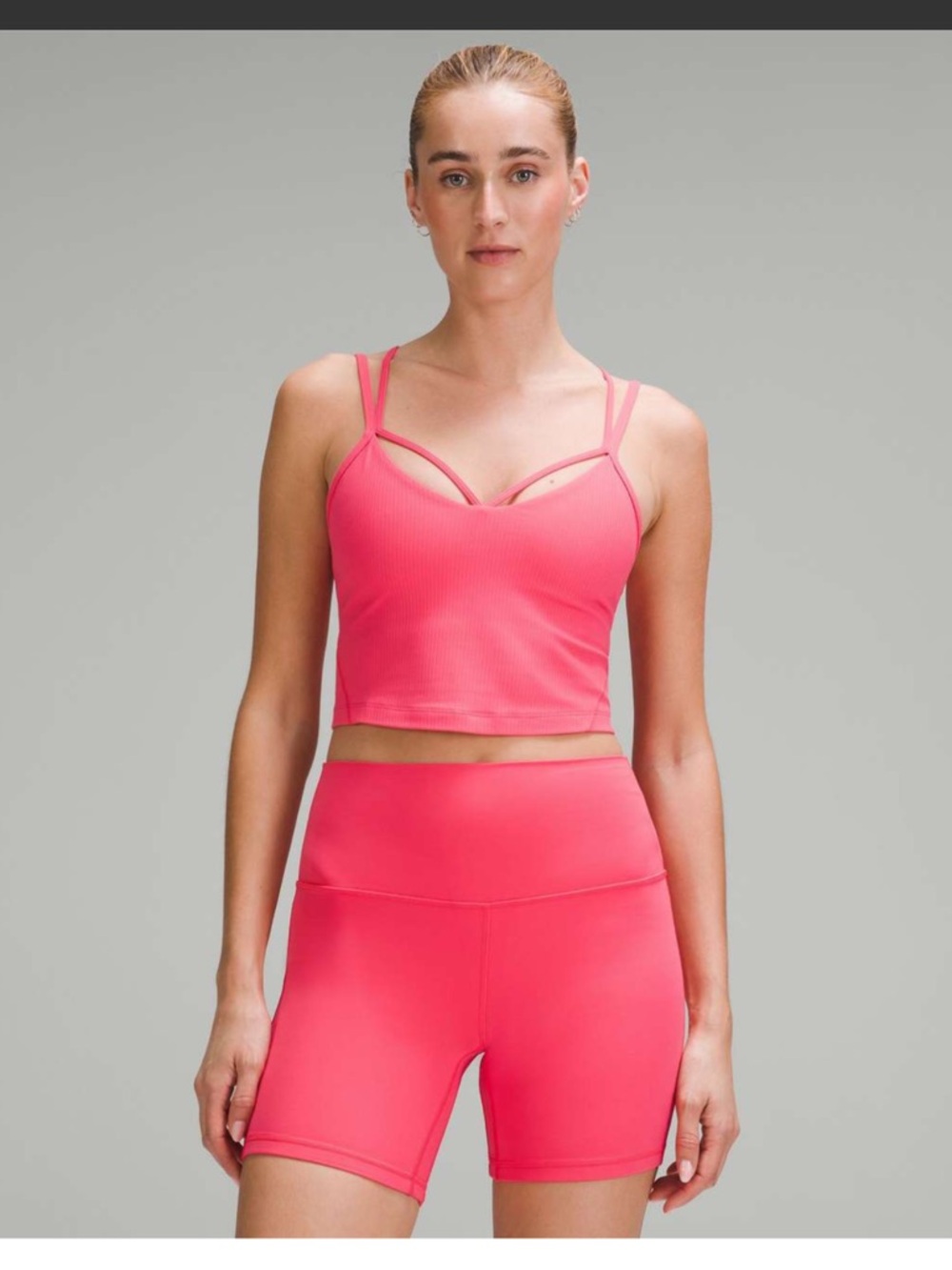 Lululemon Align Strappy Ribbed Tank Top *Light Support, A/B Cup Glaze Pink Sz 6